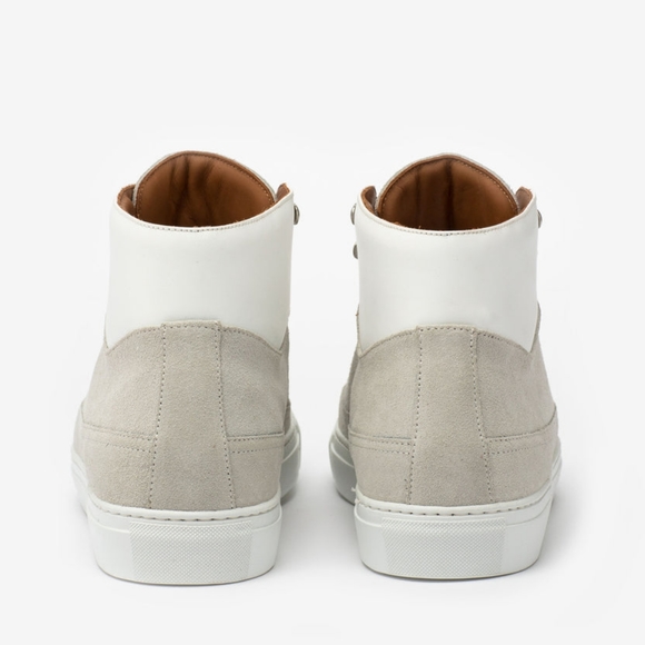 The Fifth Ave Hightop Sneaker in Cream - Picture 3 of 4